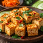 Delicious Tauhu Recipes – Crispy Tofu with Spicy Sauce and Fresh Herbs