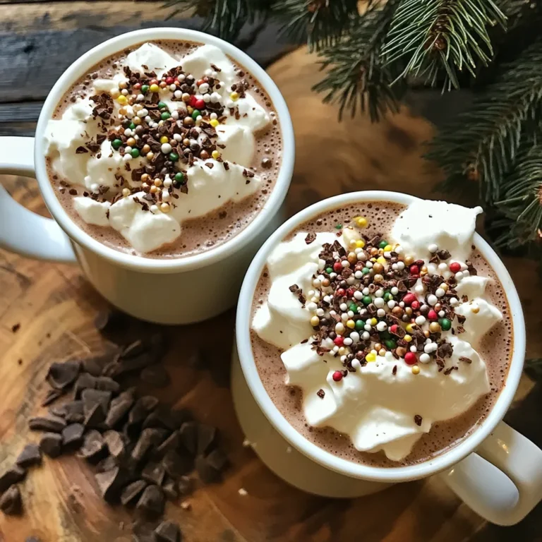Easy Bone Broth Hot Chocolate Recipe for Busy Moms – A creamy, nourishing hot chocolate topped with whipped cream and sprinkles.