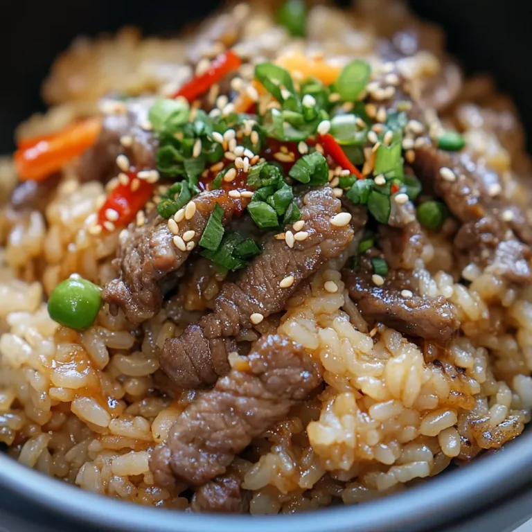 "Why does Pepper Lunch taste so good? Close-up of sizzling beef pepper rice, garnished with sesame seeds, fresh scallions, and red chili peppers."