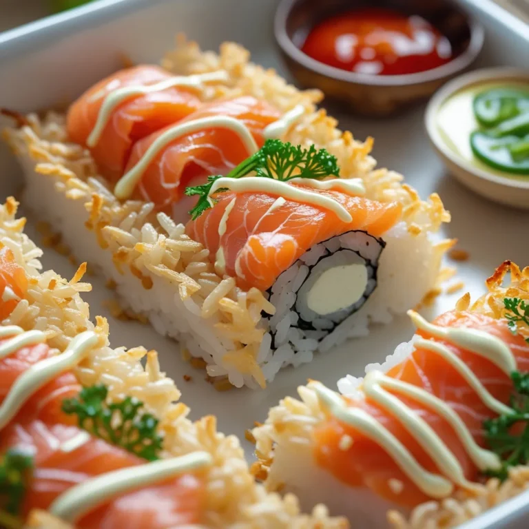 Crispy Rice Sushi Bake fresh from the oven