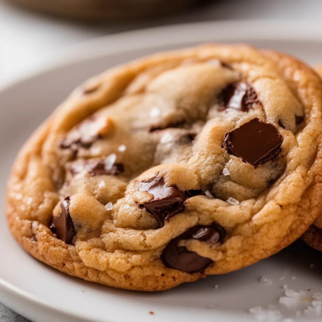 Crumbl Chocolate Chip Cookie Recipe with sea salt flakes