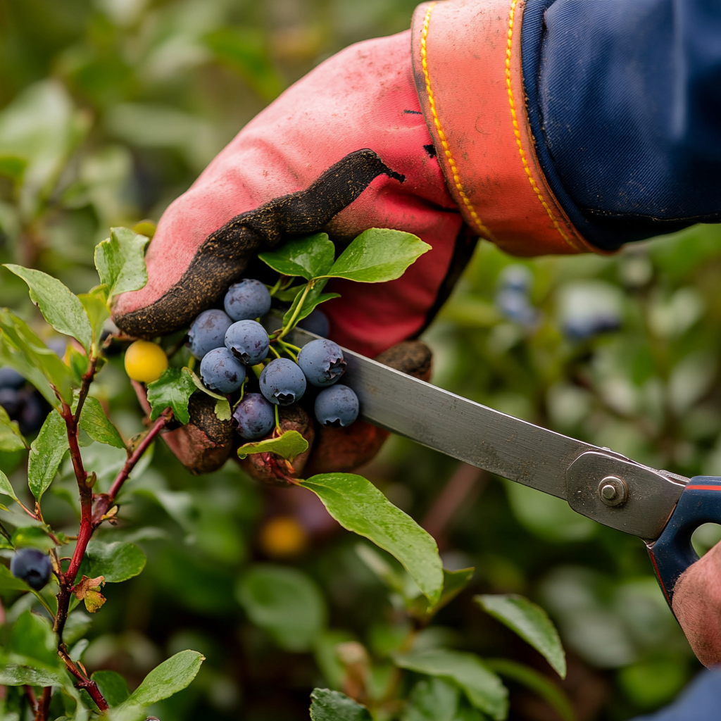 Pruning a Blueberry Pink Lemonade bush