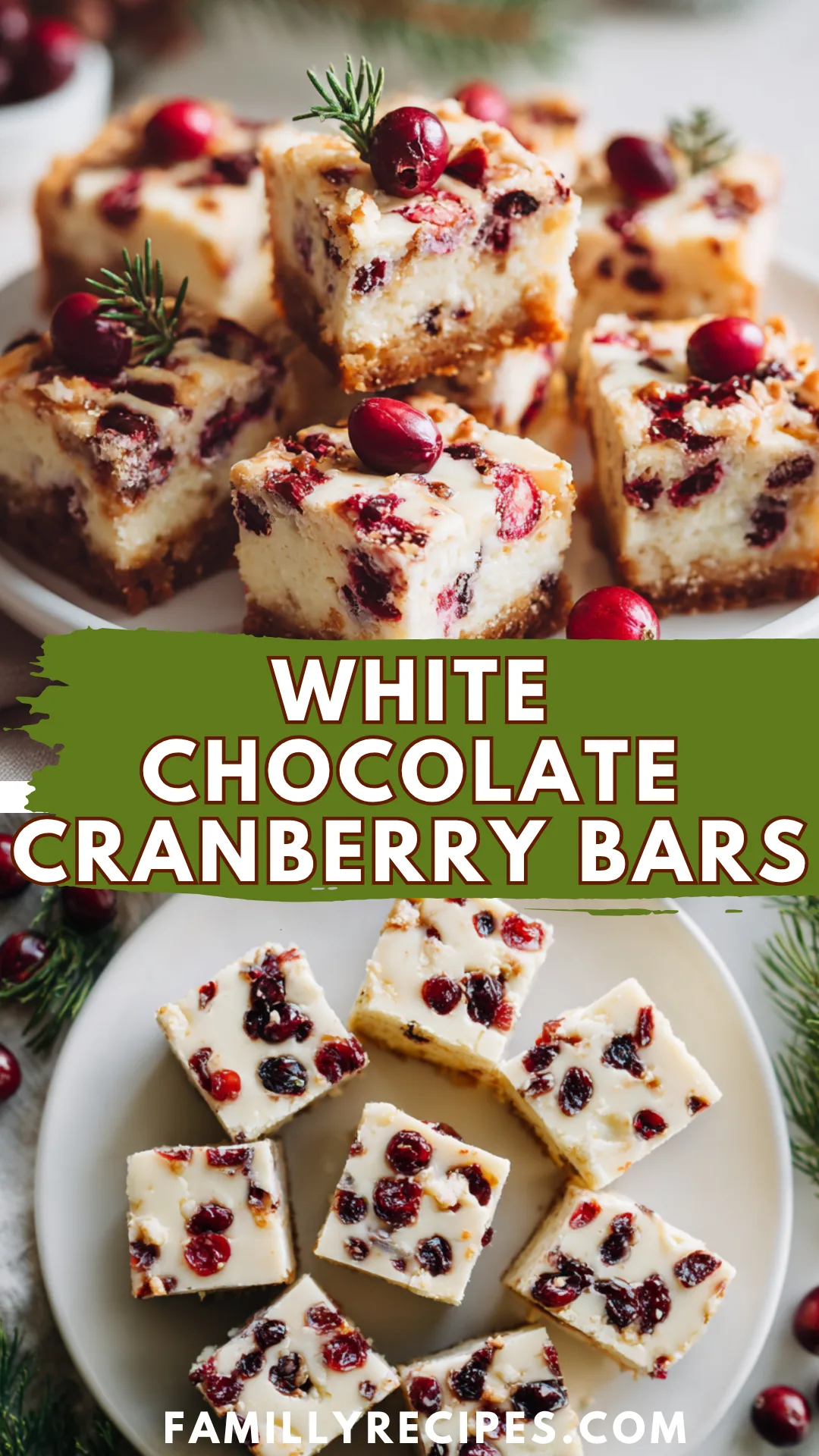 Familly Recipes White Chocolate Cranberry Bars White Chocolate Cranberry Bars