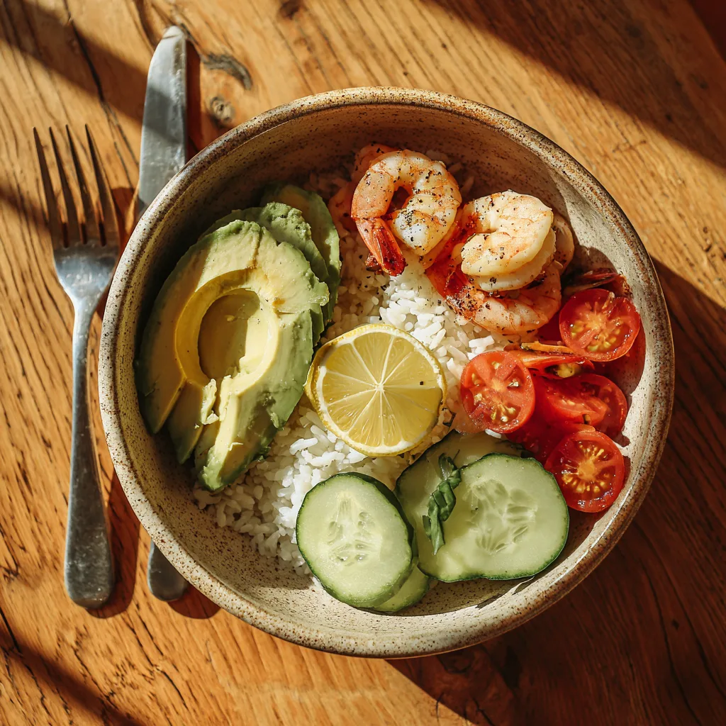 Shrimp Avocado Power Bowls fff Shrimp Avocado Power Bowls