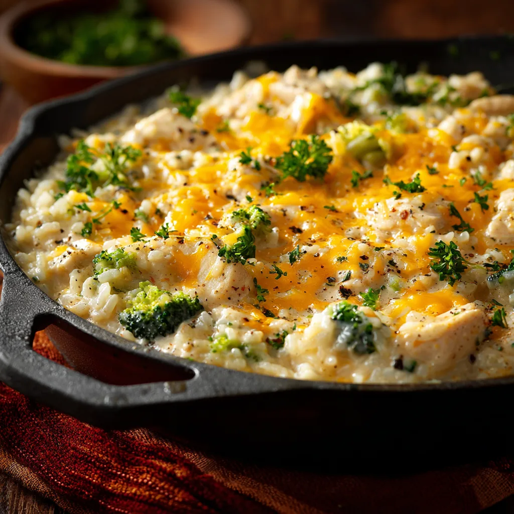 One-Pot Creamy Chicken and Broccoli Rice – Family Dinner One-Pot Creamy Chicken and Broccoli Rice