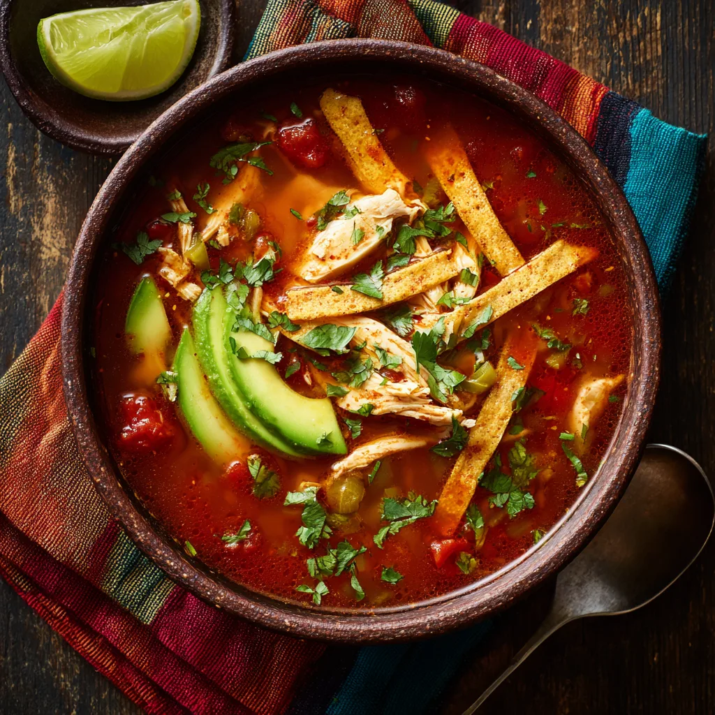 Dump‑and‑Go Chicken Tortilla Soup – Family Soup Night