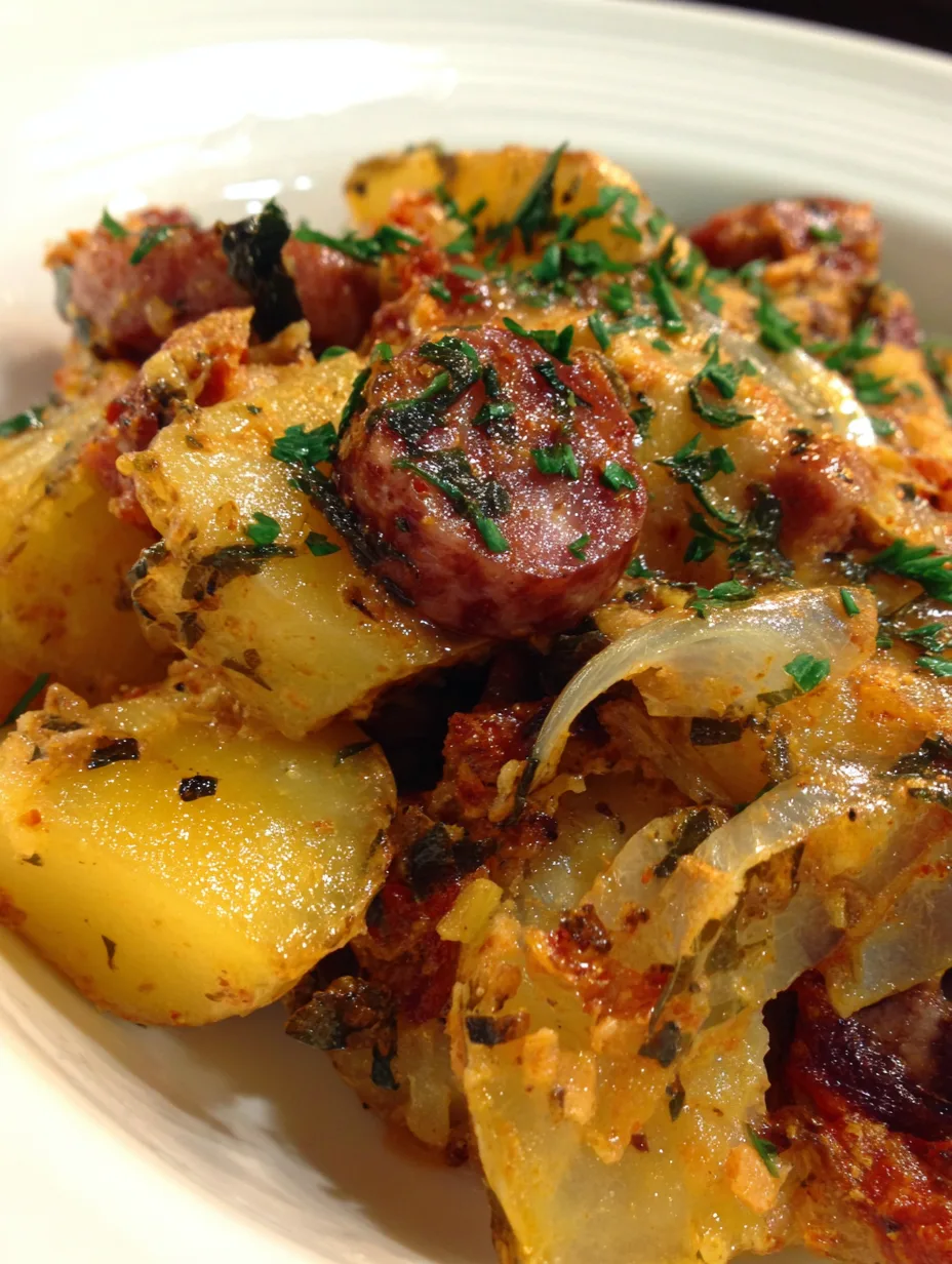 Easy One-Pot Roasted Potato and Sausage Bake