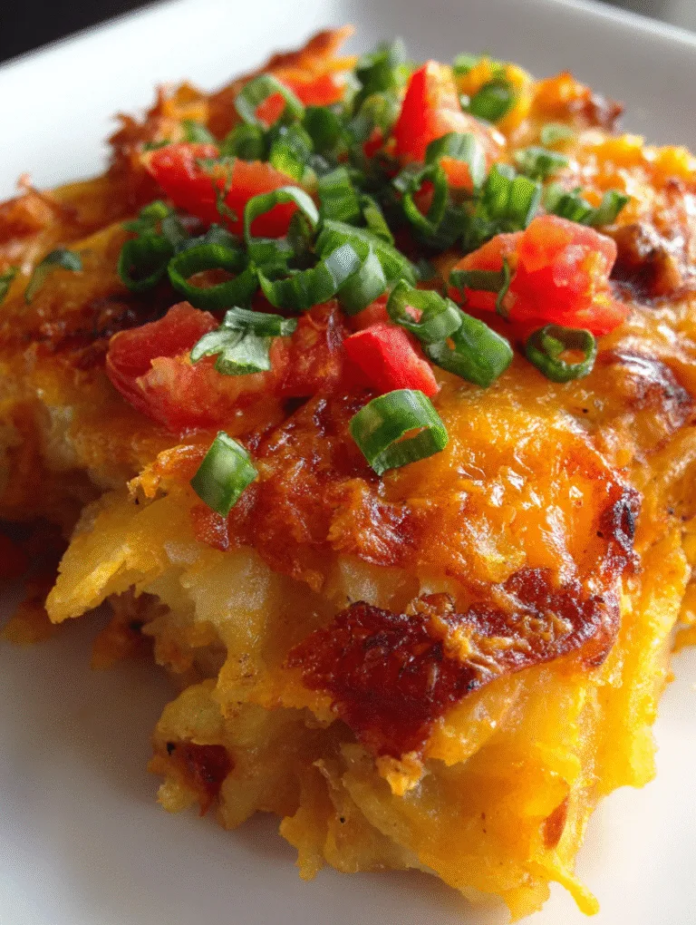 Gluten-free enchilada potato casserole with melted cheese and cilantro, baked in one dish