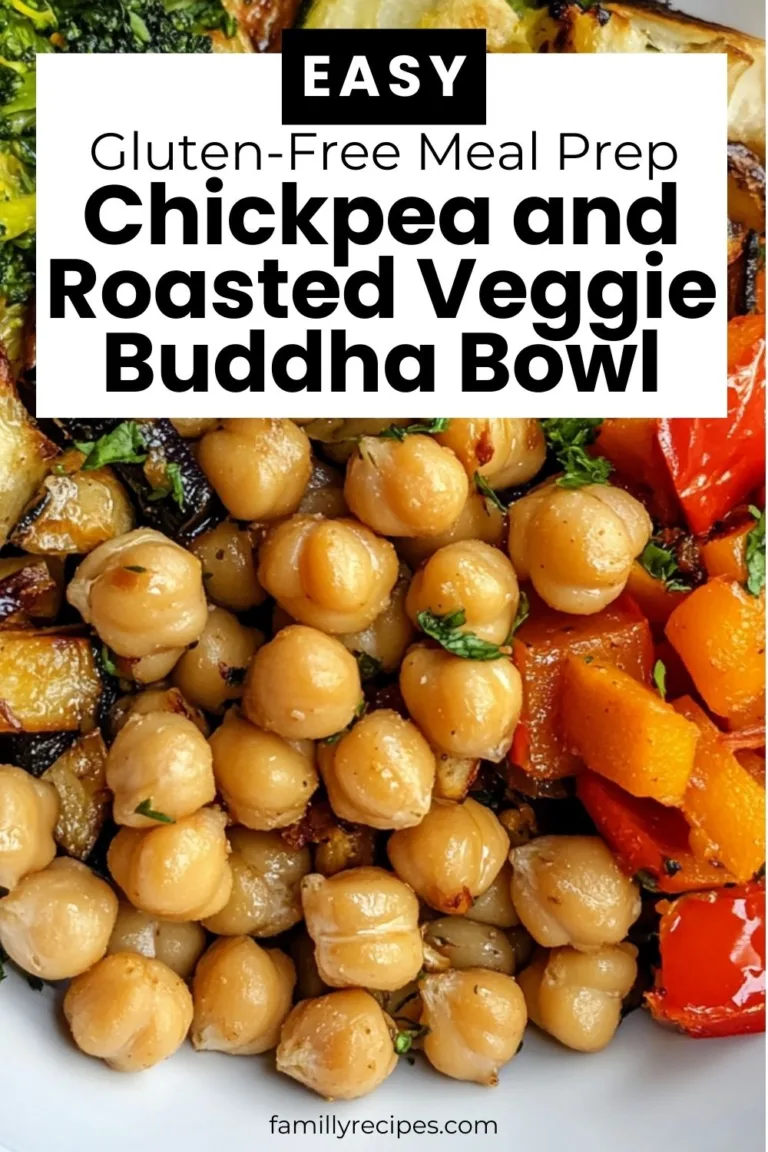 Chickpea and roasted vegetable buddha bowl with sweet potatoes, greens, and tahini, gluten-free plant-based
