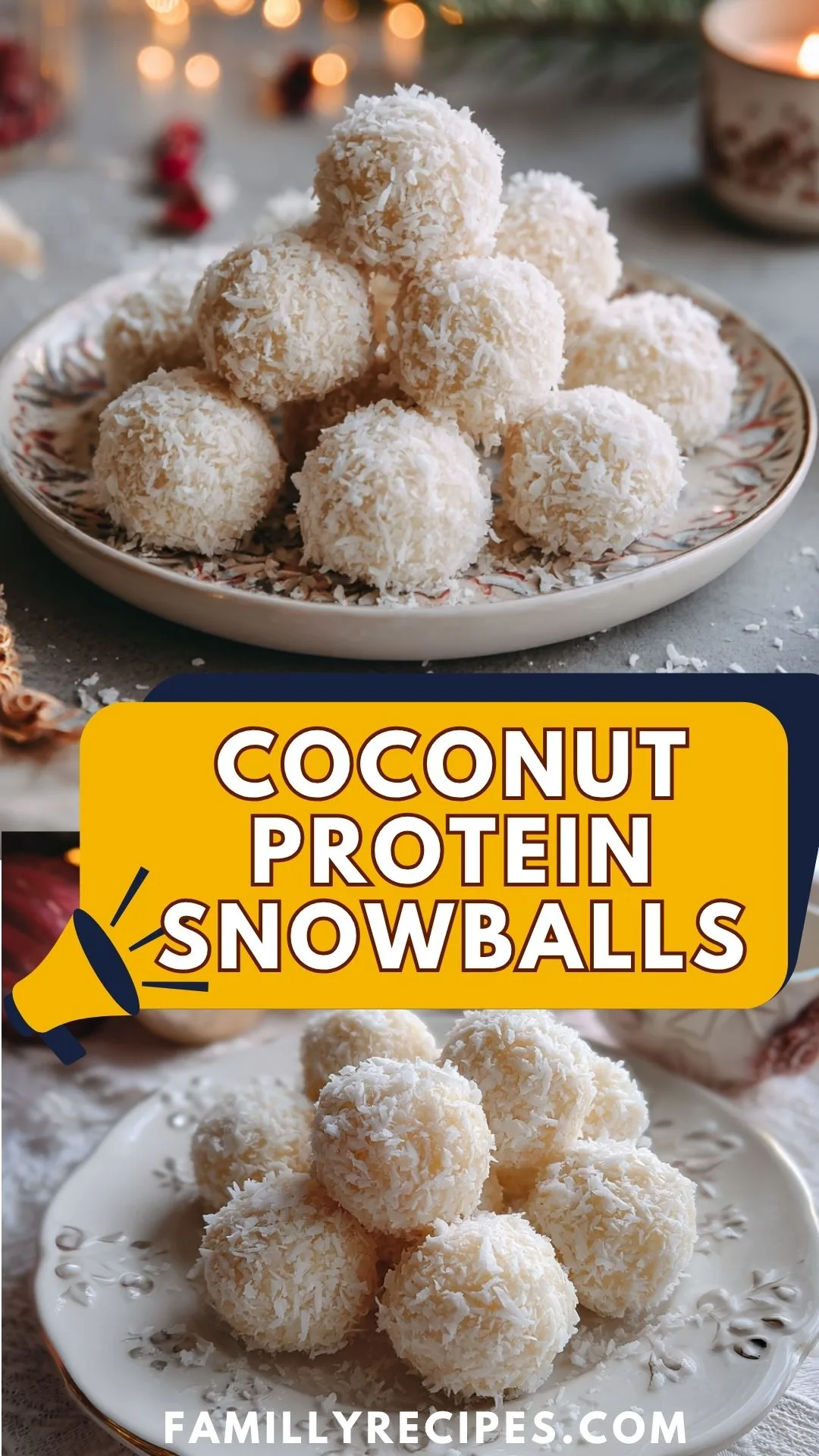 Familly Recipes Coconut Protein Snowballs Coconut Protein Snowballs – Healthy Christmas Treats