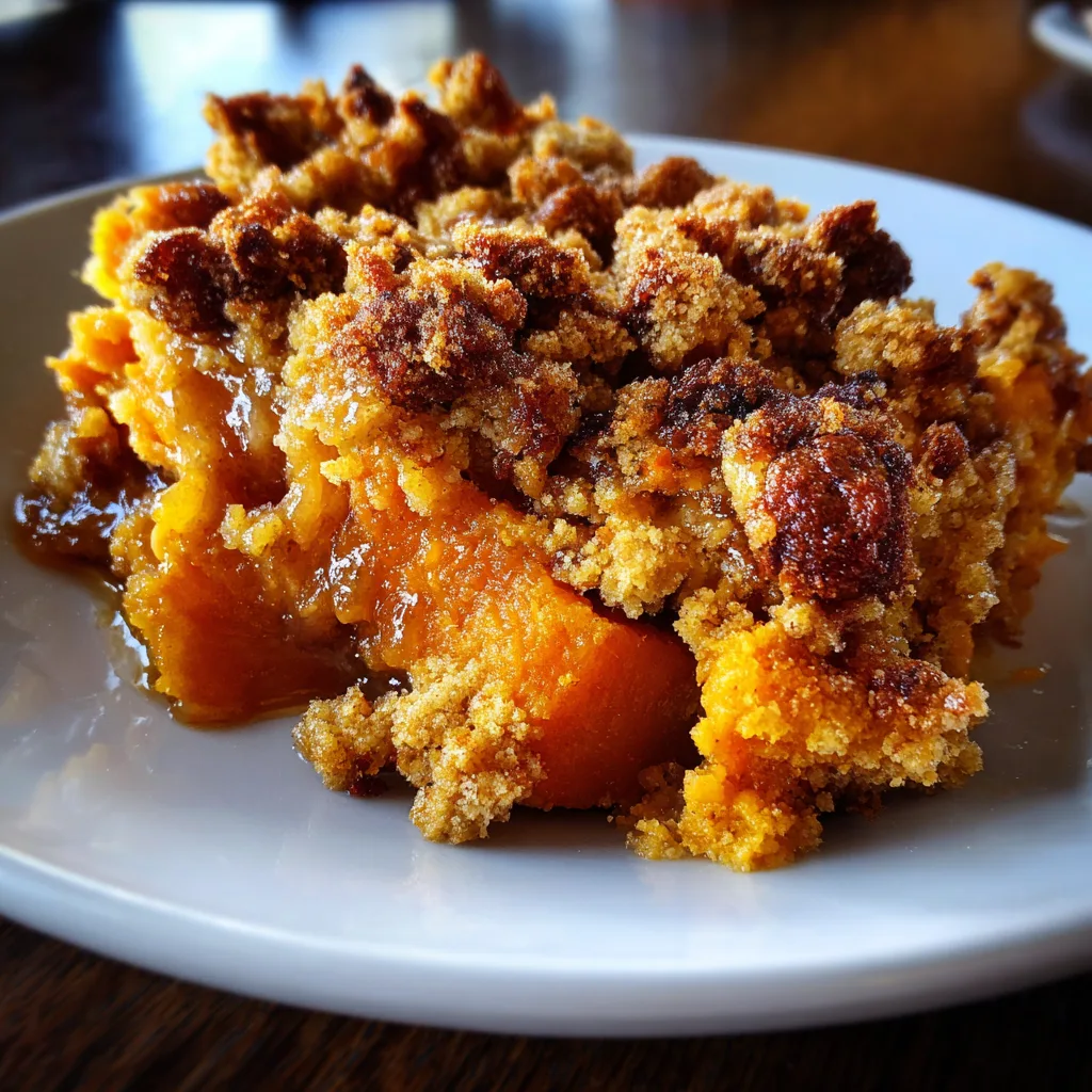 Sweet Potato and Apple Casserole with Cinnamon Crumb Topping