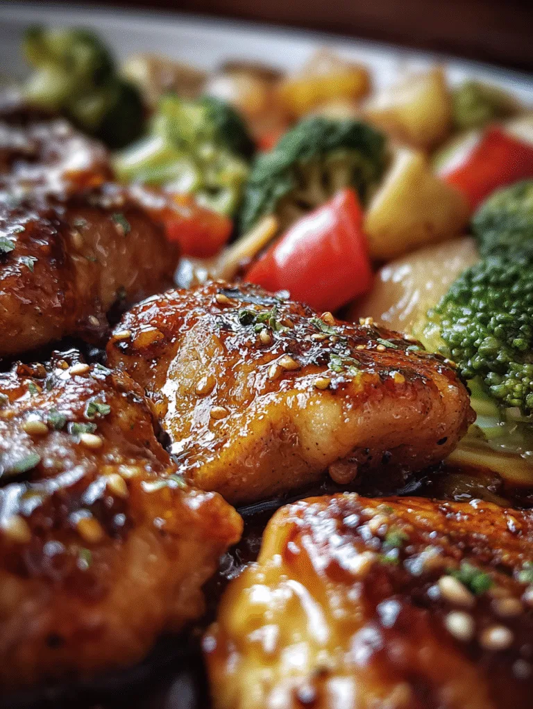 An overhead view of the completed Teriyaki Chicken Sheet Pan Dinner.