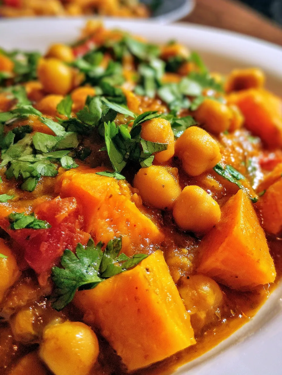 Vegan Chickpea Curry with Sweet Potatoes (Slow Cooker) – Creamy, Easy & Hearty