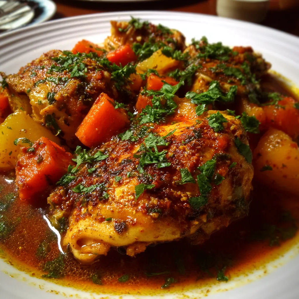 Easy Moroccan Chicken Stew (One-Pot Dinner)