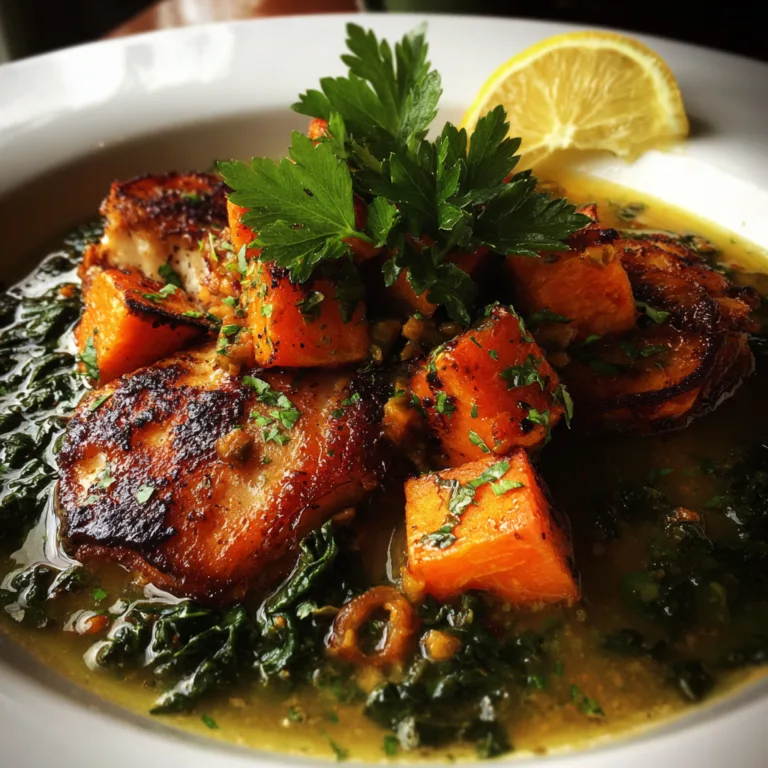 One pot creamy sweet potato and kale soup with coconut cream and pumpkin seeds