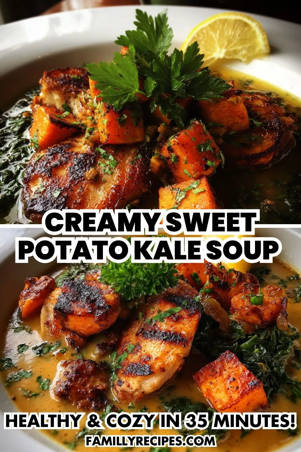 One-Pot Creamy Sweet Potato and Kale Soup Recipe