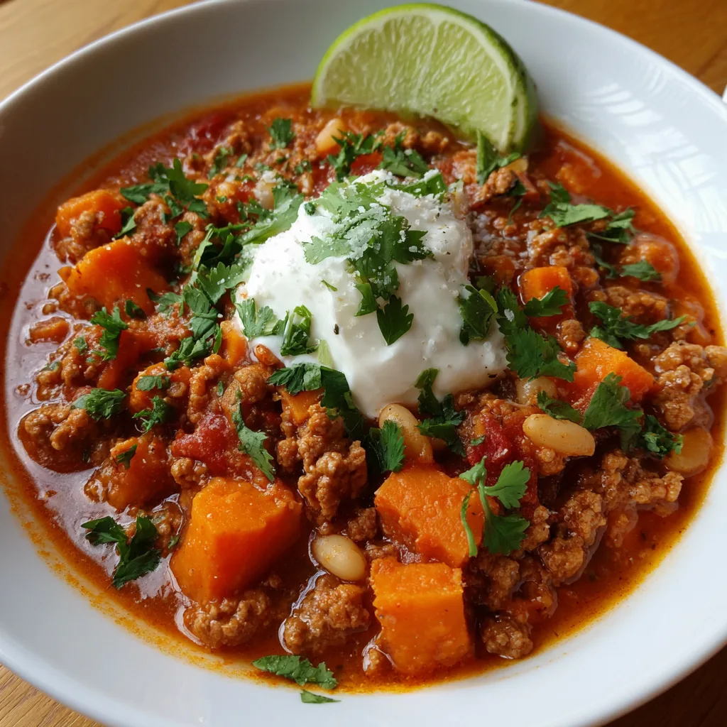 Turkey and White Bean Sweet Potato Chili – High-Fiber Comfort Food