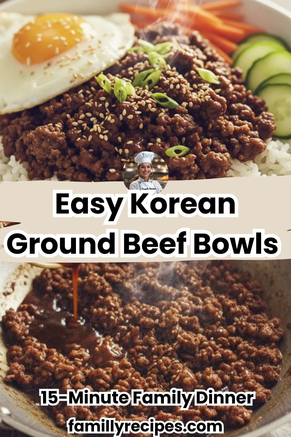 Familly Recipes Pinterest Easy Korean Ground Beef Bowls