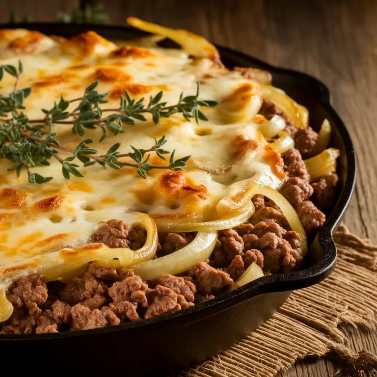 French Onion Ground Beef Skillet – Cheesy One-Pan Dinner