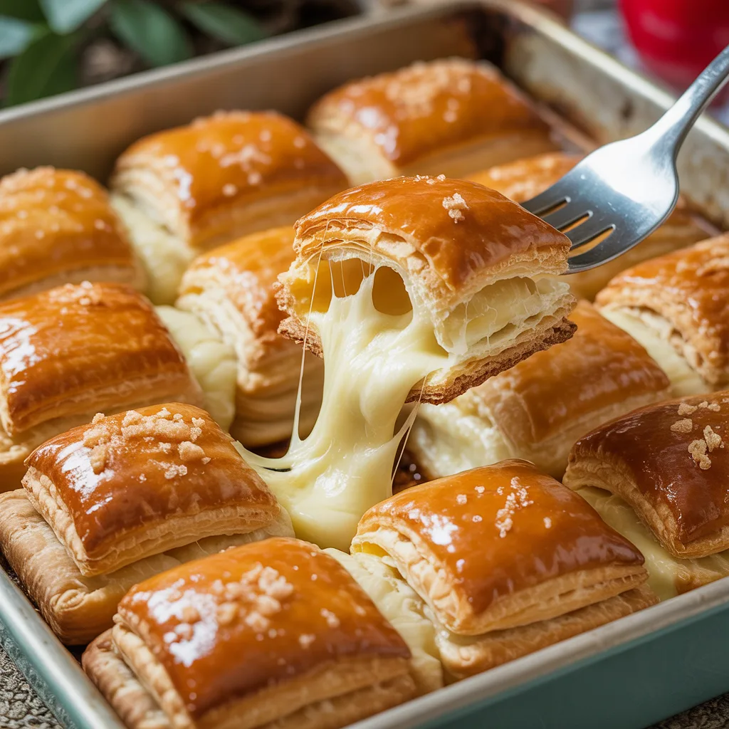 Cheesecake Crescent Rolls Casserole Cheesecake crescent rolls casserole with golden flaky top and cinnamon sugar topping in a white baking dish