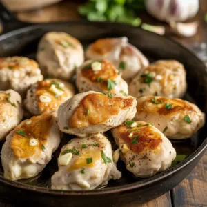 Quick, juicy chicken bites seared to golden perfection and tossed in rich garlic butter sauce. Ready in just 15 minutes with one pan!